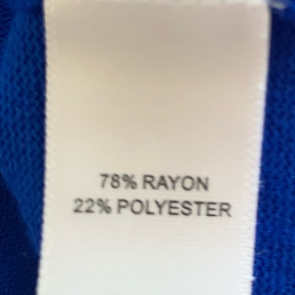 Cable & Gauge sweater beautiful blue color, front button - Picture 7 of 8